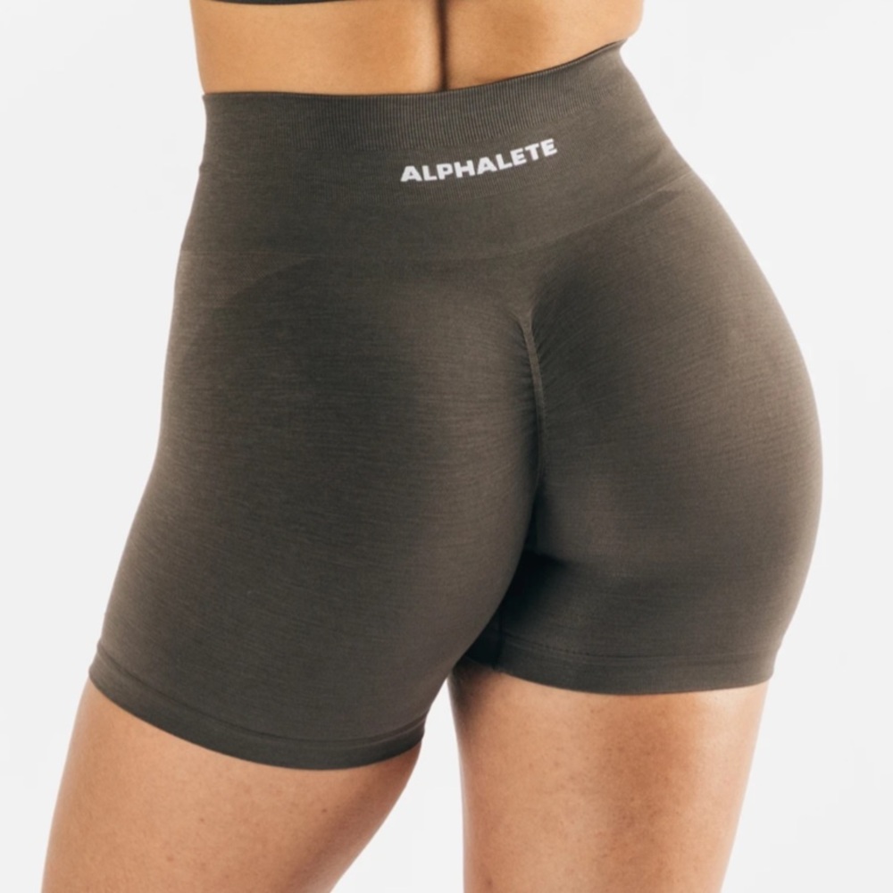 SOLD Alphalete mocha amplify shorts